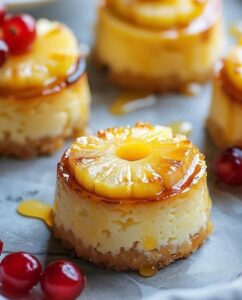 Pineapple Upside-Down Cheesecakes